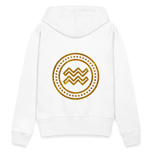 Load image into Gallery viewer, Aquarius Gold Foil 3D Women’s Premium Hoodie - white