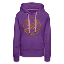 Load image into Gallery viewer, Aquarius Gold Foil 3D Women’s Premium Hoodie - purple 