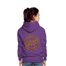 Load image into Gallery viewer, Aquarius Gold Foil 3D Women’s Premium Hoodie - purple 