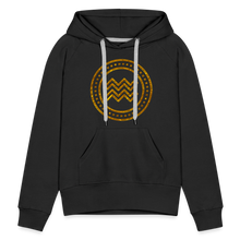 Load image into Gallery viewer, Aquarius Gold Foil 3D Women’s Premium Hoodie - black