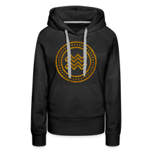 Load image into Gallery viewer, Aquarius Gold Foil 3D Women’s Premium Hoodie - black