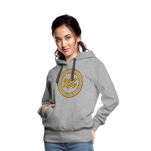 Load image into Gallery viewer, Aquarius Gold Foil 3D Women’s Premium Hoodie - heather grey
