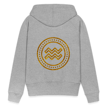 Load image into Gallery viewer, Aquarius Gold Foil 3D Women’s Premium Hoodie - heather grey