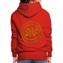 Load image into Gallery viewer, Aquarius Gold Foil 3D Women’s Premium Hoodie - red