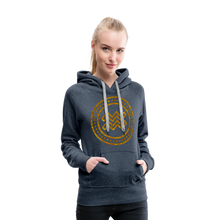 Load image into Gallery viewer, Aquarius Gold Foil 3D Women’s Premium Hoodie - heather denim