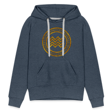 Load image into Gallery viewer, Aquarius Gold Foil 3D Women’s Premium Hoodie - heather denim