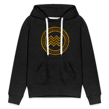 Load image into Gallery viewer, Aquarius Gold Foil 3D Women’s Premium Hoodie - charcoal grey