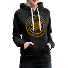 Load image into Gallery viewer, Aquarius Gold Foil 3D Women’s Premium Hoodie - charcoal grey