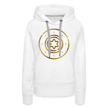 Load image into Gallery viewer, Gold Protection Star 1 Women’s Premium Hoodie - white