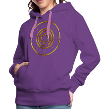 Load image into Gallery viewer, Gold Protection Star 1 Women’s Premium Hoodie - purple 