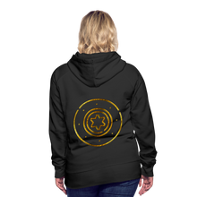 Load image into Gallery viewer, Gold Protection Star 1 Women’s Premium Hoodie - black