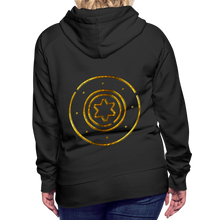 Load image into Gallery viewer, Gold Protection Star 1 Women’s Premium Hoodie - black
