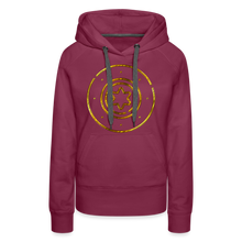 Load image into Gallery viewer, Gold Protection Star 1 Women’s Premium Hoodie - burgundy