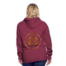 Load image into Gallery viewer, Gold Protection Star 1 Women’s Premium Hoodie - burgundy