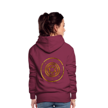 Load image into Gallery viewer, Gold Protection Star 1 Women’s Premium Hoodie - burgundy