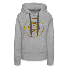 Load image into Gallery viewer, Gold Protection Star 1 Women’s Premium Hoodie - heather grey