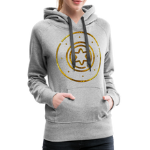 Load image into Gallery viewer, Gold Protection Star 1 Women’s Premium Hoodie - heather grey