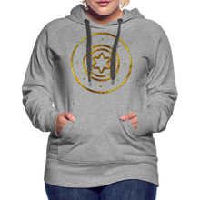Load image into Gallery viewer, Gold Protection Star 1 Women’s Premium Hoodie - heather grey