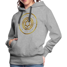Load image into Gallery viewer, Gold Protection Star 1 Women’s Premium Hoodie - heather grey