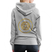 Load image into Gallery viewer, Gold Protection Star 1 Women’s Premium Hoodie - heather grey