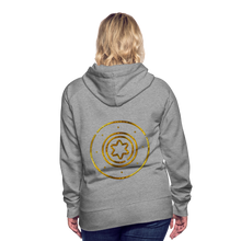 Load image into Gallery viewer, Gold Protection Star 1 Women’s Premium Hoodie - heather grey