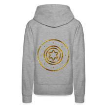 Load image into Gallery viewer, Gold Protection Star 1 Women’s Premium Hoodie - heather grey