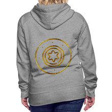 Load image into Gallery viewer, Gold Protection Star 1 Women’s Premium Hoodie - heather grey