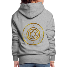 Load image into Gallery viewer, Gold Protection Star 1 Women’s Premium Hoodie - heather grey
