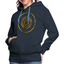 Load image into Gallery viewer, Gold Protection Star 1 Women’s Premium Hoodie - navy