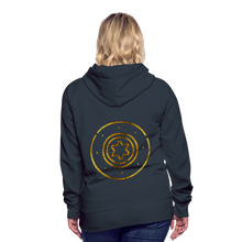 Load image into Gallery viewer, Gold Protection Star 1 Women’s Premium Hoodie - navy