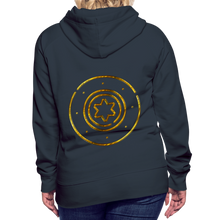 Load image into Gallery viewer, Gold Protection Star 1 Women’s Premium Hoodie - navy
