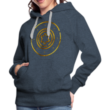 Load image into Gallery viewer, Gold Protection Star 1 Women’s Premium Hoodie - heather denim