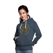 Load image into Gallery viewer, Gold Protection Star 1 Women’s Premium Hoodie - heather denim