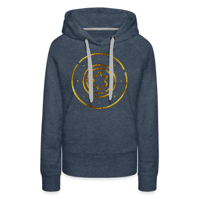 Gold Protection Star 1 Women’s Premium Hoodie - heather denim