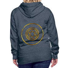 Load image into Gallery viewer, Gold Protection Star 1 Women’s Premium Hoodie - heather denim