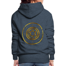 Load image into Gallery viewer, Gold Protection Star 1 Women’s Premium Hoodie - heather denim