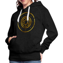 Load image into Gallery viewer, Gold Protection Star 1 Women’s Premium Hoodie - charcoal grey