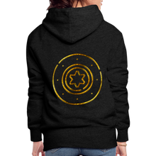 Load image into Gallery viewer, Gold Protection Star 1 Women’s Premium Hoodie - charcoal grey