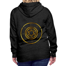 Load image into Gallery viewer, Gold Protection Star 1 Women’s Premium Hoodie - charcoal grey