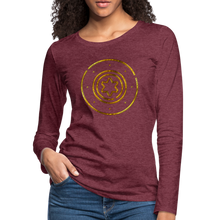 Load image into Gallery viewer, Protection Star Women&#39;s Premium Long Sleeve T-Shirt - heather burgundy