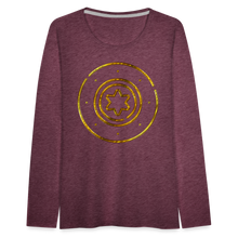 Load image into Gallery viewer, Protection Star Women&#39;s Premium Long Sleeve T-Shirt - heather burgundy