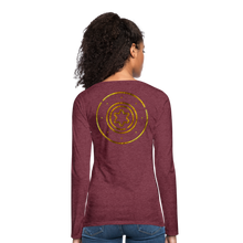 Load image into Gallery viewer, Protection Star Women&#39;s Premium Long Sleeve T-Shirt - heather burgundy