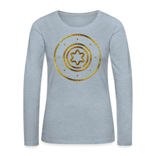 Load image into Gallery viewer, Protection Star Women&#39;s Premium Long Sleeve T-Shirt - heather ice blue
