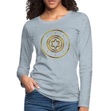 Load image into Gallery viewer, Protection Star Women&#39;s Premium Long Sleeve T-Shirt - heather ice blue