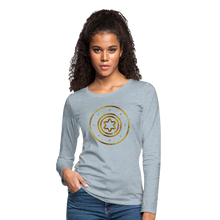 Load image into Gallery viewer, Protection Star Women&#39;s Premium Long Sleeve T-Shirt - heather ice blue
