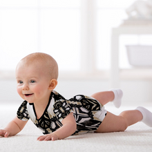 Afbeelding in Gallery-weergave laden, Custom All Over Print Baby&#39;s Short Sleeve Romper Jumpsuit