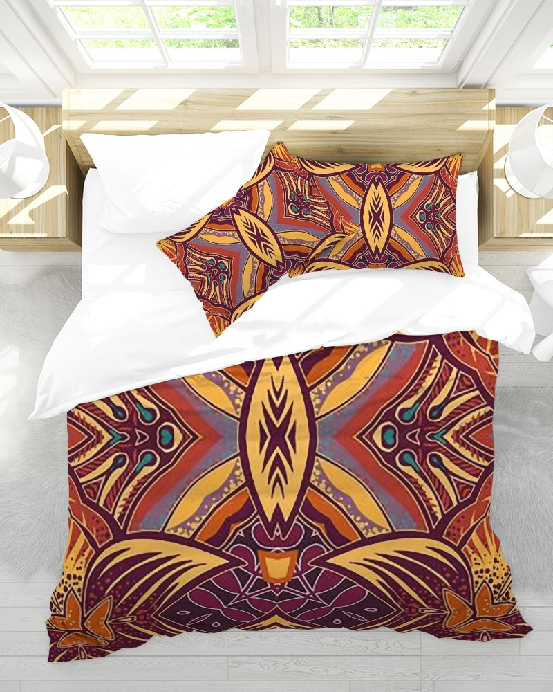 Temple 4 Queen Duvet Cover Set
