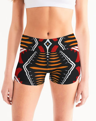 AfAbo1 Women's Mid-Rise Yoga Shorts