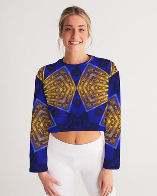 Lapiz Gold 1 Women's Cropped Sweatshirt