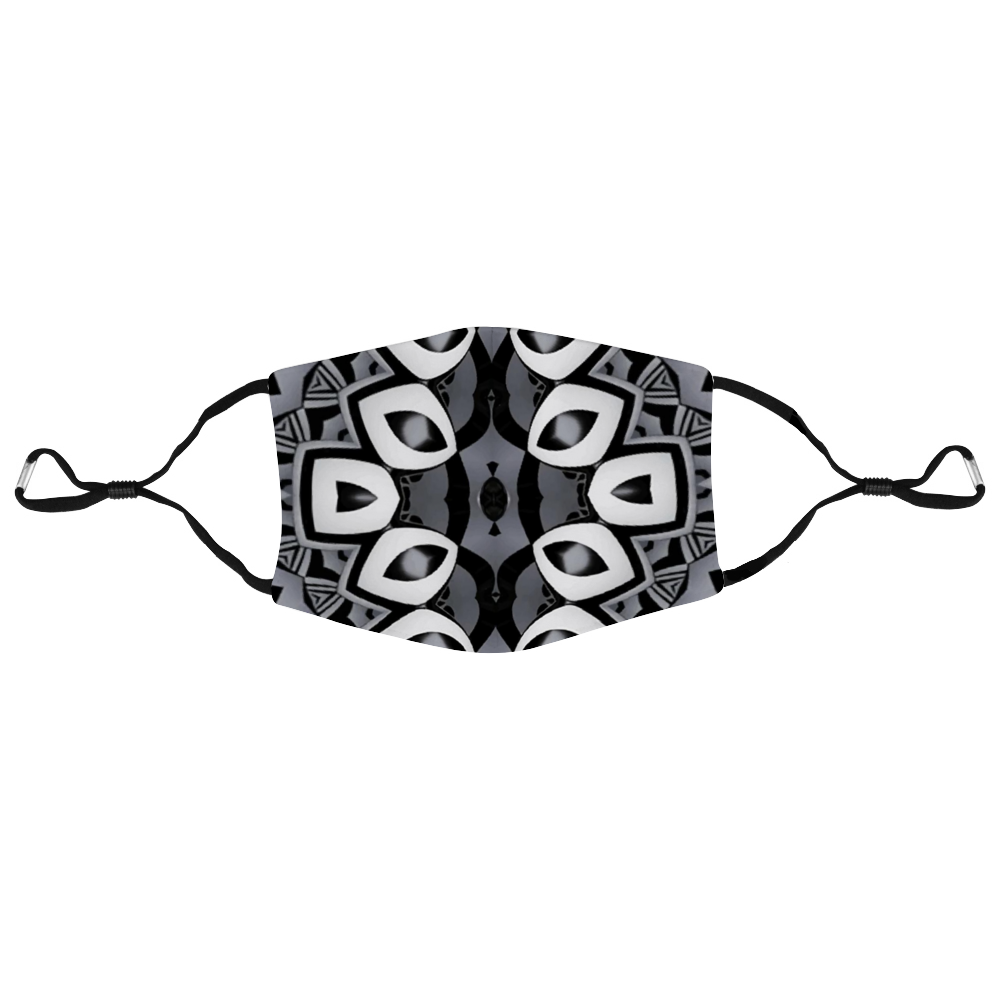 Black White 1 Face Mouth Mask